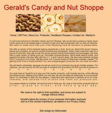 Geralds Candy And Nut Shoppe