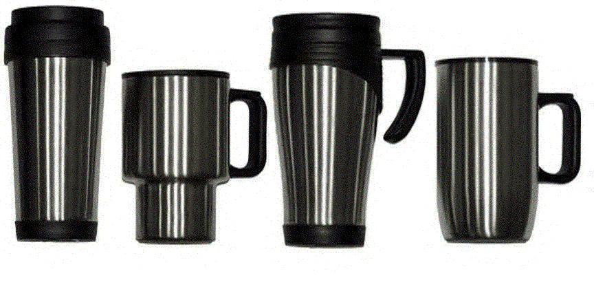 Various Coffee Mugs can be imprinted with company logo